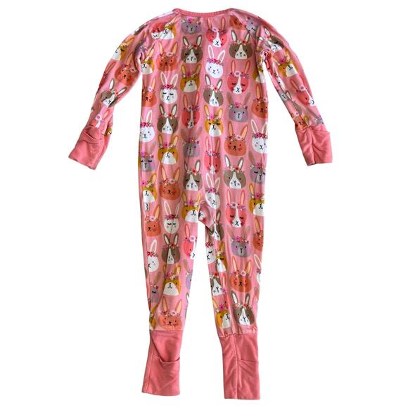 LITTLE SLEEPIES Boho Bunnies Sleeper 6-12m - Picture 6 of 7